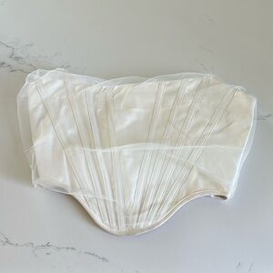 Windsor size S white corset top perfect bridal, shower, bachelorette top